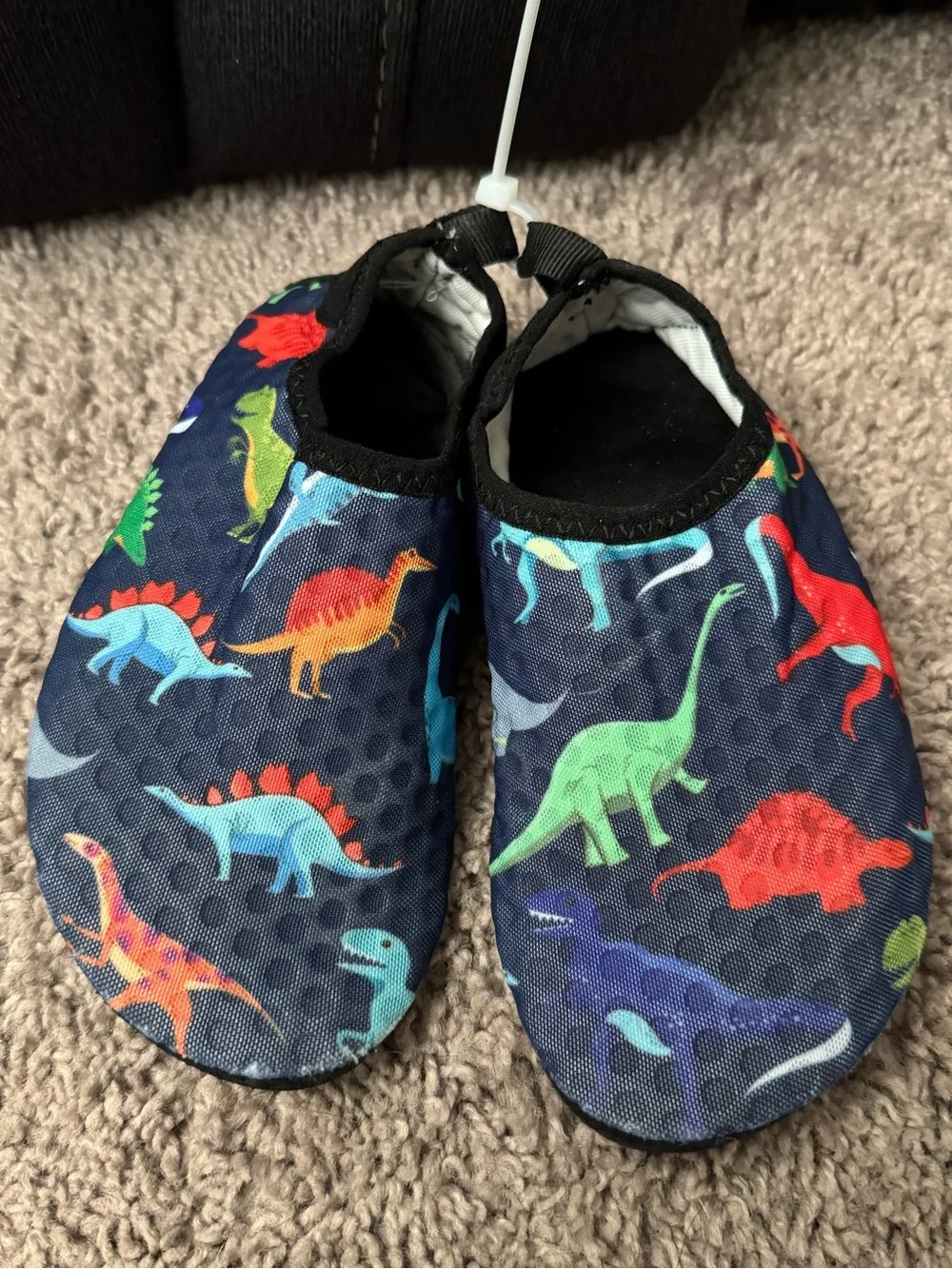 Kids Navy Dinosaur Water Shoes 30/31 US 11/11.5